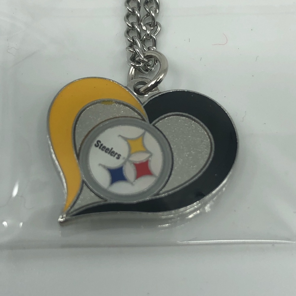 Pittsburgh Steelers Heart Pendant